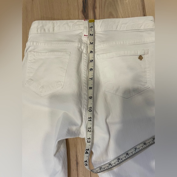 Kate Spade Perry Street Jeans Size 28 Play Hooky Slim Straight Leg White Denim - Picture 9 of 11